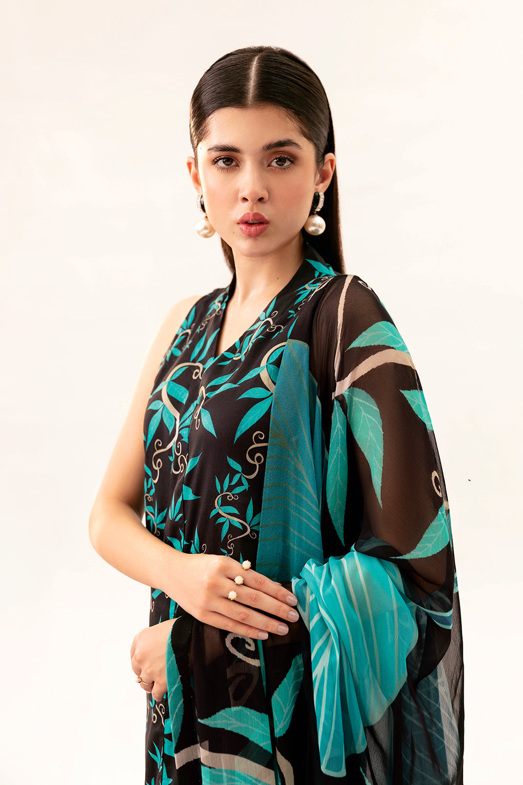 Afsanah | Ready to Wear |  Black Splash AP-08 by Afsanah - Designer Dress - Type: Ladies Clothes - Available at Libayah - 100% Original