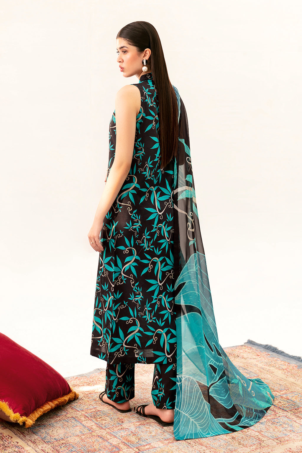 Afsanah | Ready to Wear |  Black Splash AP-08 by Afsanah - Designer Dress - Type: Ladies Clothes - Available at Libayah - 100% Original