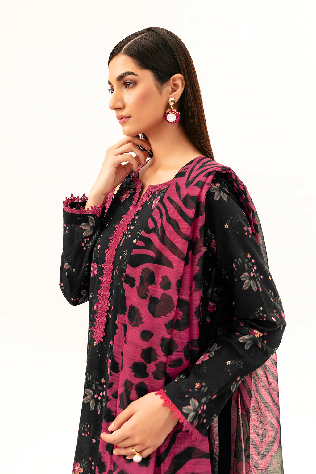 Afsanah | Ready to Wear |  Majestic Black AP-01 by Afsanah - Designer Dress - Type: Ladies Clothes - Available at Libayah - 100% Original