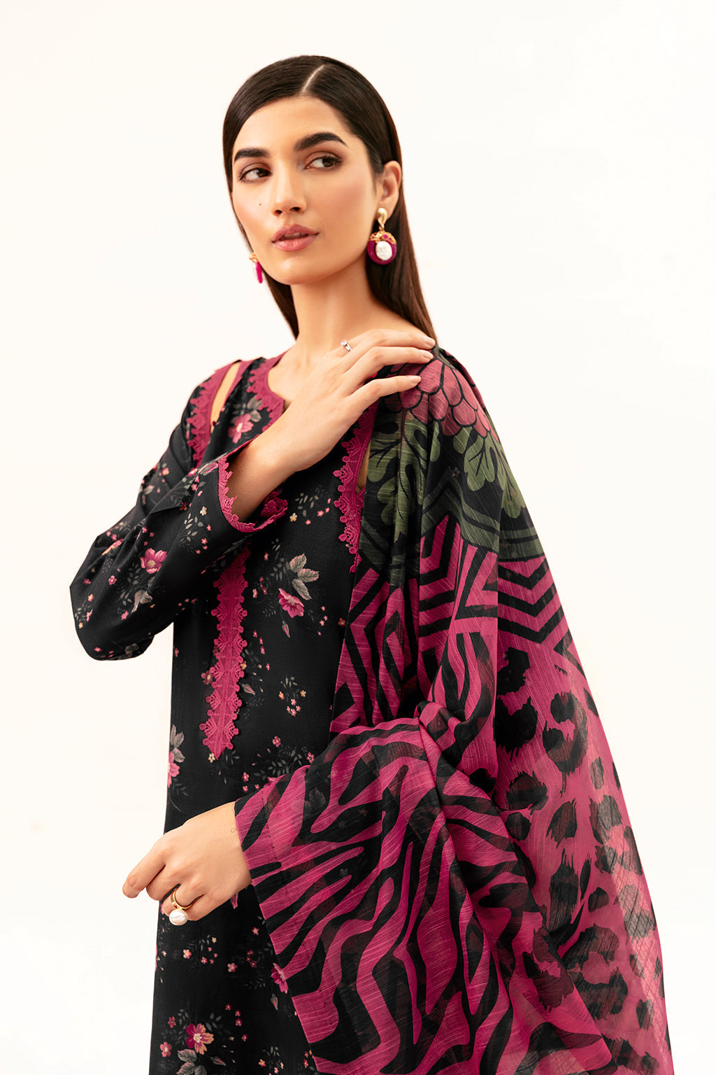 Afsanah | Ready to Wear |  Majestic Black AP-01 by Afsanah - Designer Dress - Type: Ladies Clothes - Available at Libayah - 100% Original