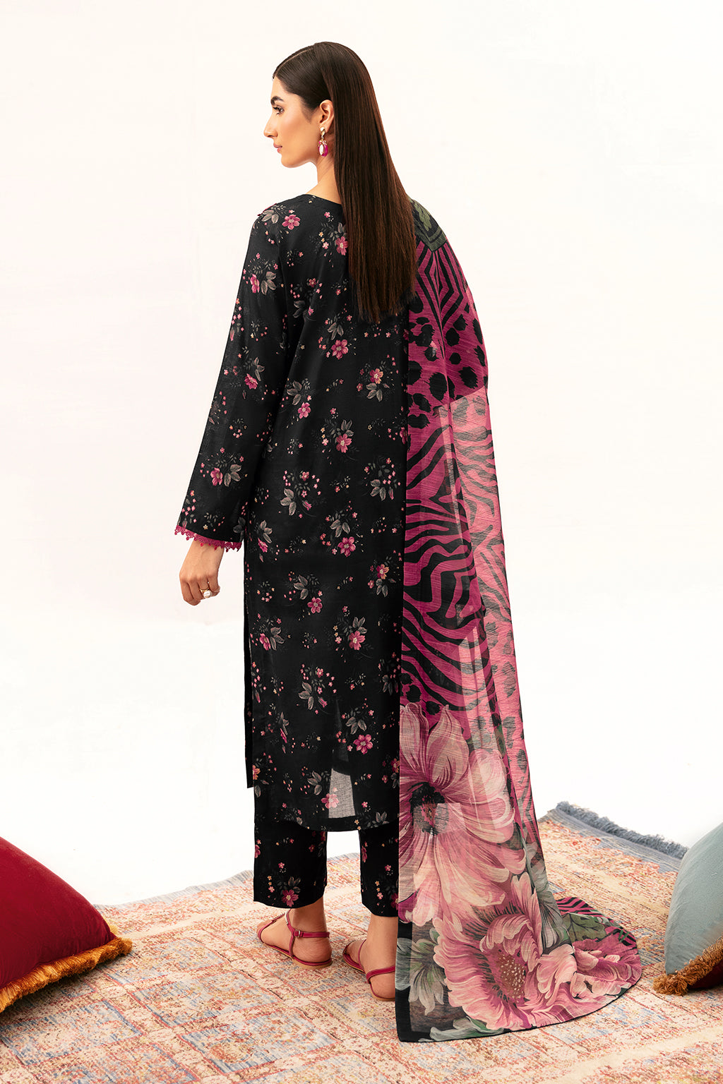 Afsanah | Ready to Wear |  Majestic Black AP-01 by Afsanah - Designer Dress - Type: Ladies Clothes - Available at Libayah - 100% Original