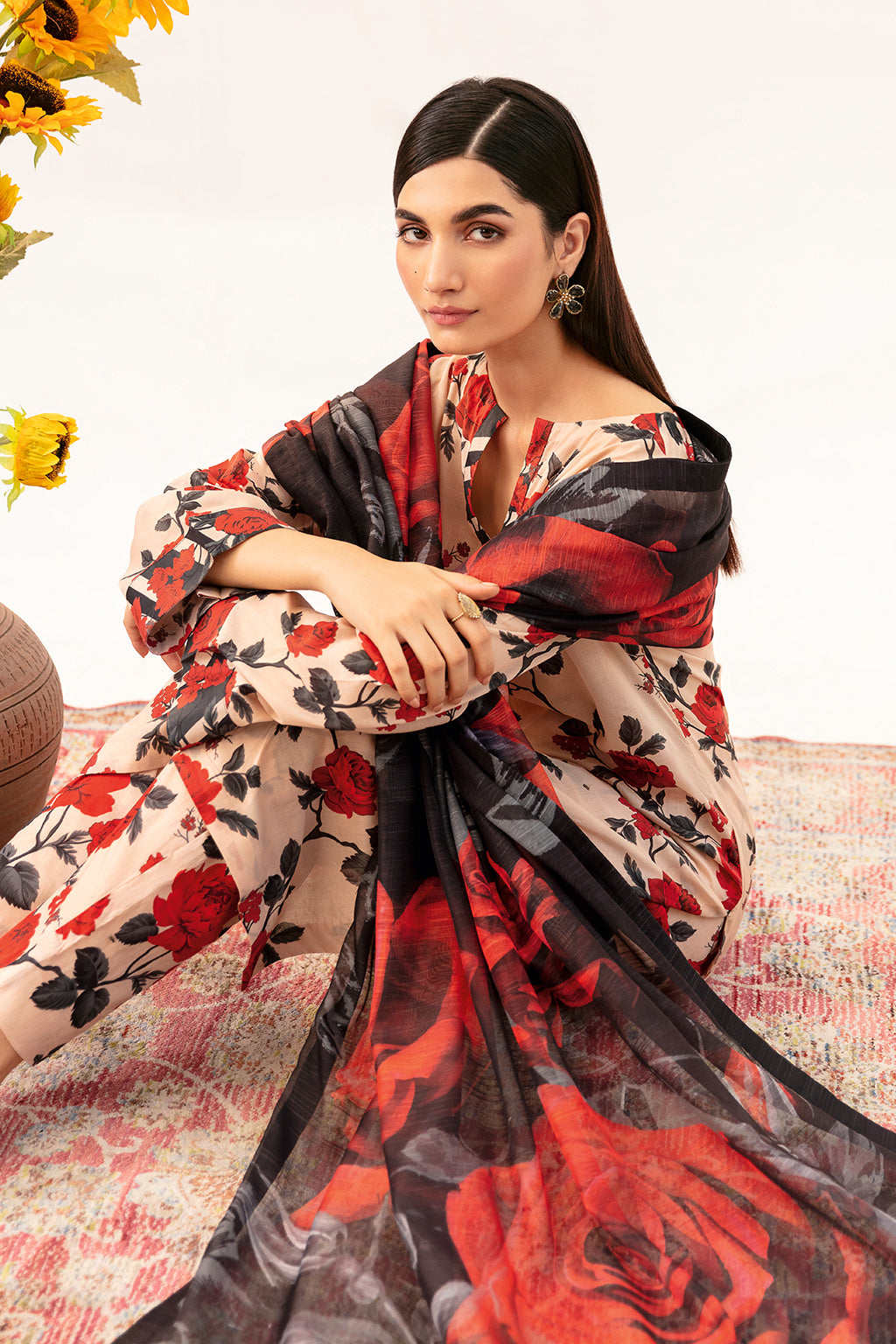 Afsanah | Ready to Wear |  Subdued Rust AP-05 by Afsanah - Designer Dress - Type: Ladies Clothes - Available at Libayah - 100% Original