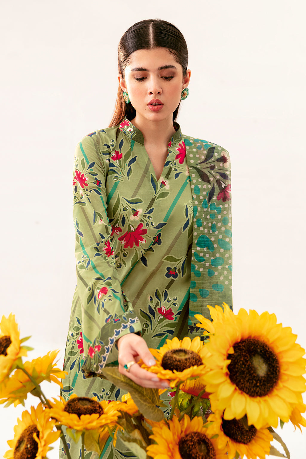 Afsanah | Ready to Wear |  Forest green AP-06 by Afsanah - Designer Dress - Type: Ladies Clothes - Available at Libayah - 100% Original