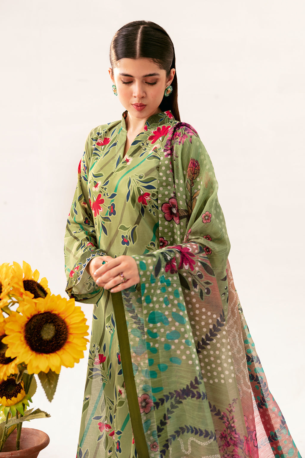 Afsanah | Ready to Wear |  Forest green AP-06 by Afsanah - Designer Dress - Type: Ladies Clothes - Available at Libayah - 100% Original