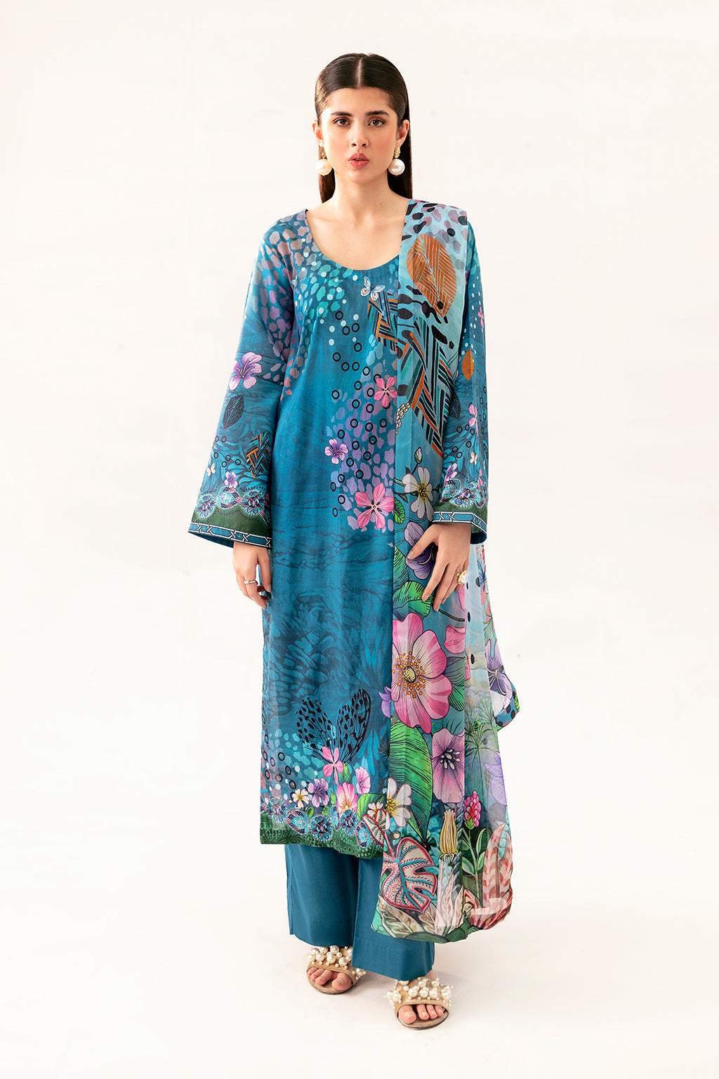 Afsanah | Ready to Wear |  Fresh Teal AP-09 by Afsanah - Designer Dress - Type: Ladies Clothes - Available at Libayah - 100% Original