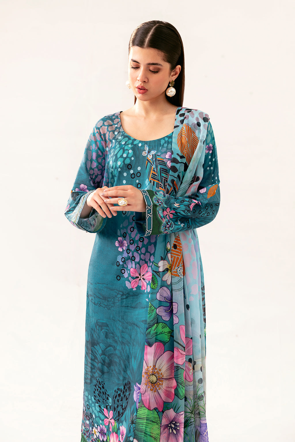 Afsanah | Ready to Wear |  Fresh Teal AP-09 by Afsanah - Designer Dress - Type: Ladies Clothes - Available at Libayah - 100% Original