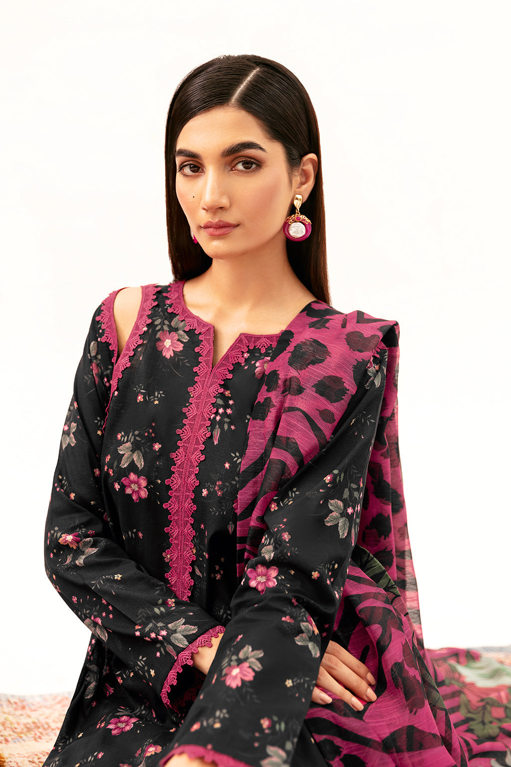 Afsanah | Ready to Wear |  Majestic Black AP-01 by Afsanah - Designer Dress - Type: Ladies Clothes - Available at Libayah - 100% Original
