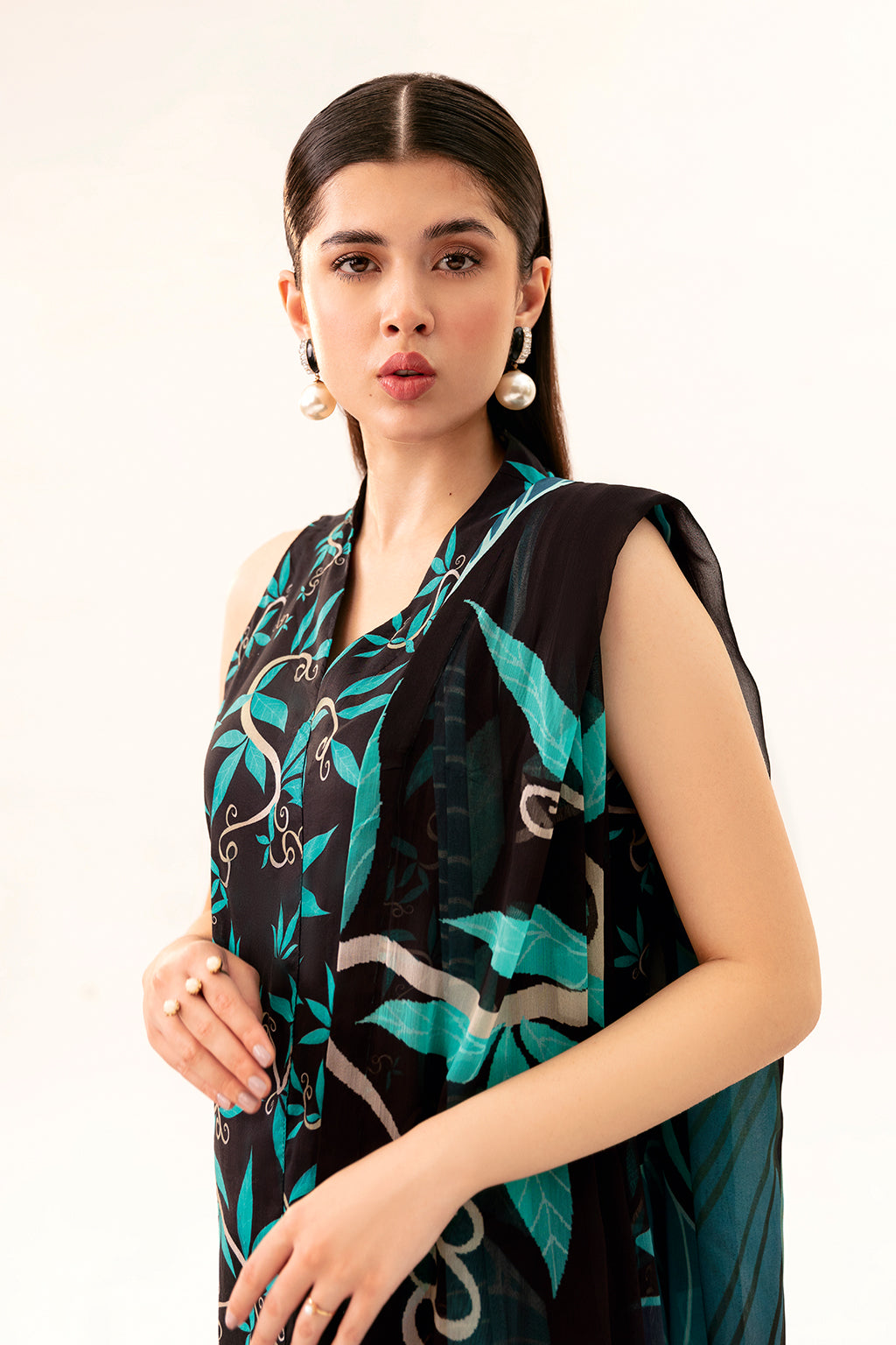 Afsanah | Ready to Wear |  Black Splash AP-08 by Afsanah - Designer Dress - Type: Ladies Clothes - Available at Libayah - 100% Original