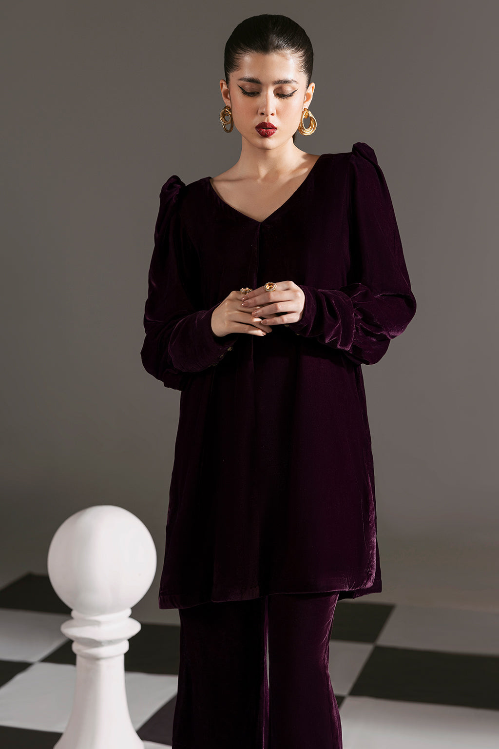 Afsanah | The Velvet Edit | AV-110 by Afsanah - Designer Dress - Type: Ladies Clothes - Available at Libayah - 100% Original