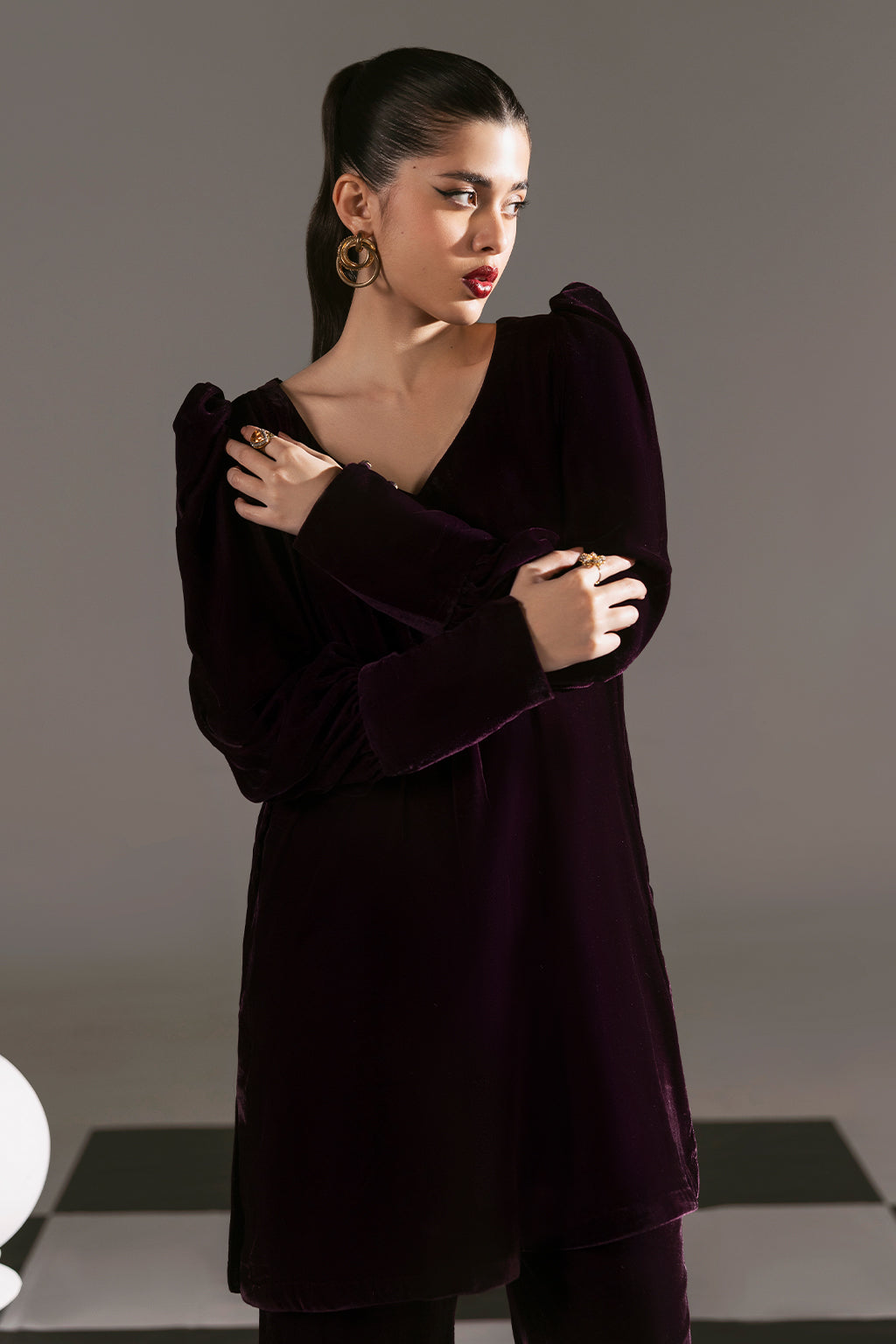 Afsanah | The Velvet Edit | AV-110 by Afsanah - Designer Dress - Type: Ladies Clothes - Available at Libayah - 100% Original