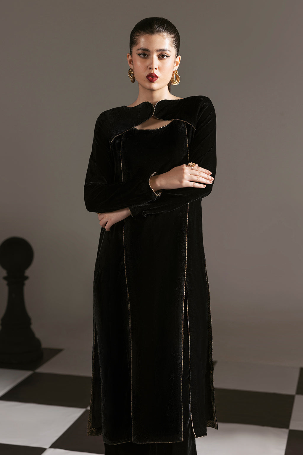 Afsanah | The Velvet Edit | AV-112 by Afsanah - Designer Dress - Type: Ladies Clothes - Available at Libayah - 100% Original