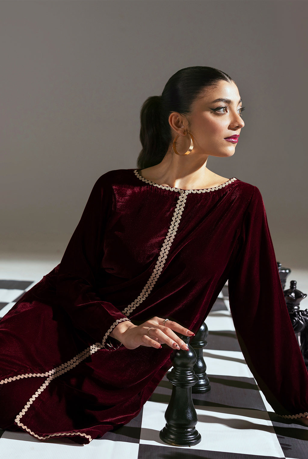 Afsanah | The Velvet Edit | AV-103 by Afsanah - Designer Dress - Type: Ladies Clothes - Available at Libayah - 100% Original