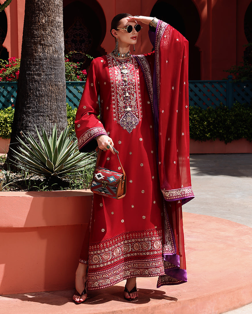 Mushq | Nuvera Raw Silk 26 | Agatha by Mushq - Designer Dress  - Type : Ladies Clothes - Available at Libayah - 100% Original 