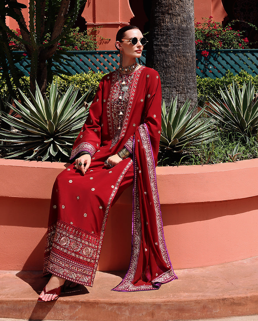 Mushq | Nuvera Raw Silk 26 | Agatha by Mushq - Designer Dress  - Type : Ladies Clothes - Available at Libayah - 100% Original 