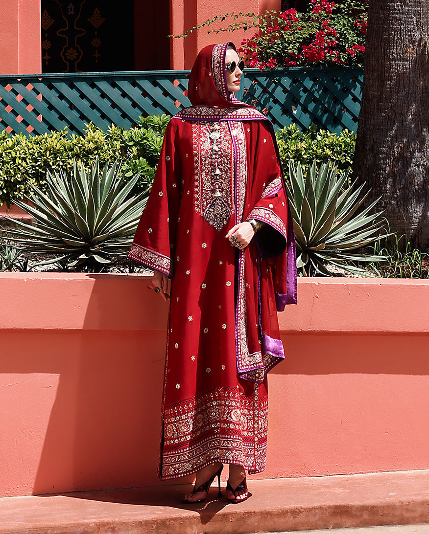 Mushq | Nuvera Raw Silk 26 | Agatha by Mushq - Designer Dress  - Type : Ladies Clothes - Available at Libayah - 100% Original 
