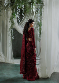 Aik Atelier | Sari Edit 2024 | SARI EDIT '24 VOL. 1 - LOOK 03 by Aik Atelier - Designer Dress - Type: Ladies Clothes - Available at Libayah - 100% Original