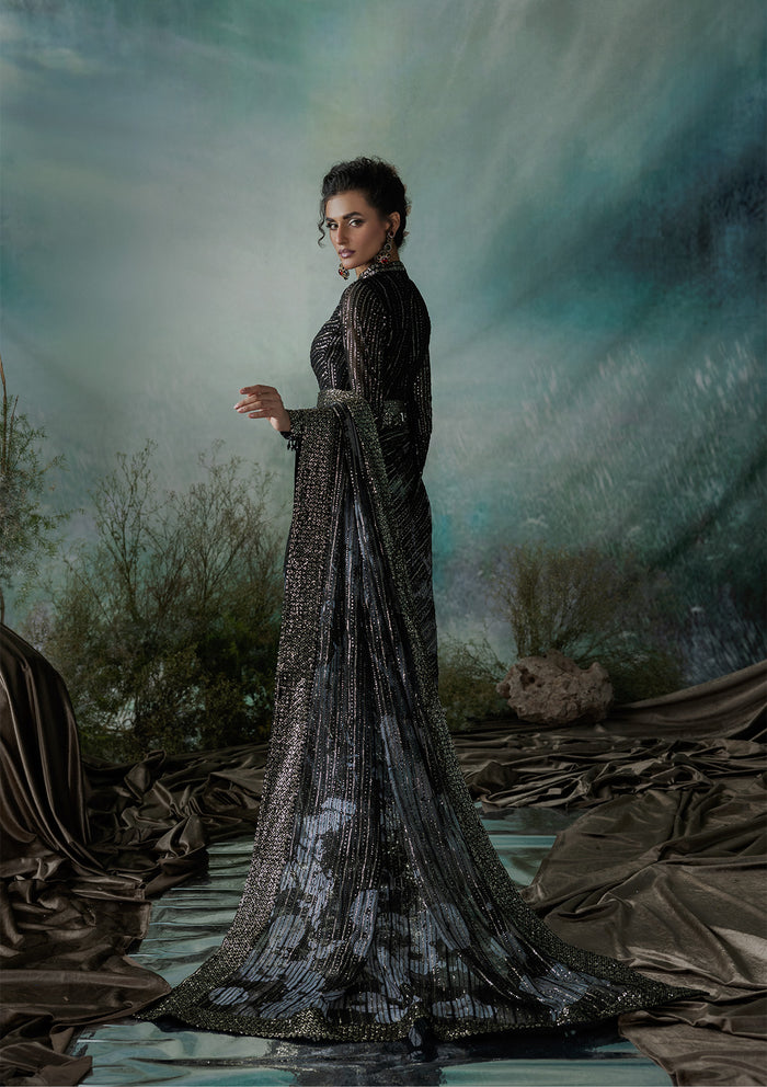 Aik Atelier | Sari Edit 2024 | SARI EDIT '24 VOL. 1 - LOOK 08 by Aik Atelier - Designer Dress - Type: Ladies Clothes - Available at Libayah - 100% Original