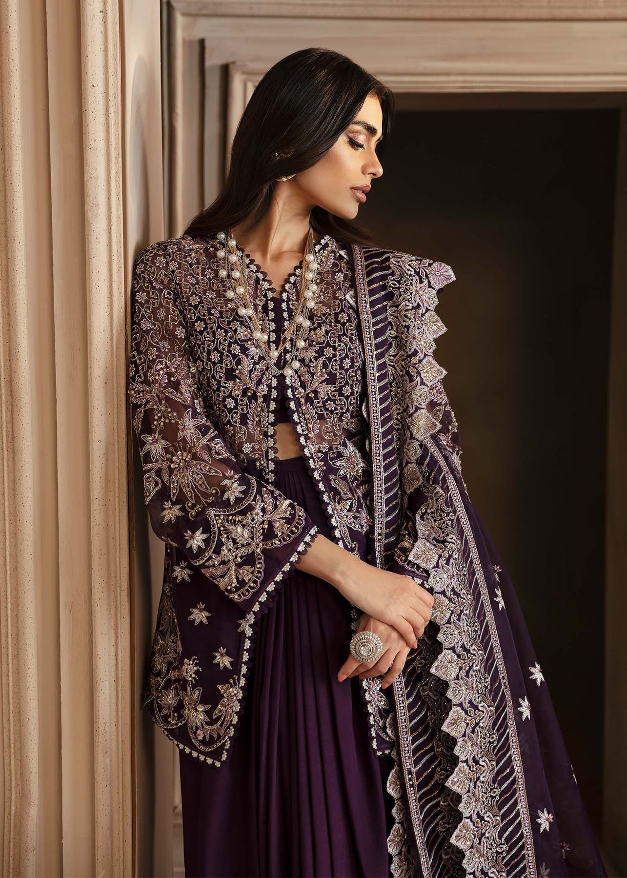 Akbar Aslam | Deewani Wedding Formals | Elowen by Akbar Aslam - Designer Dress - Type: Ladies Clothes - Available at Libayah - 100% Original