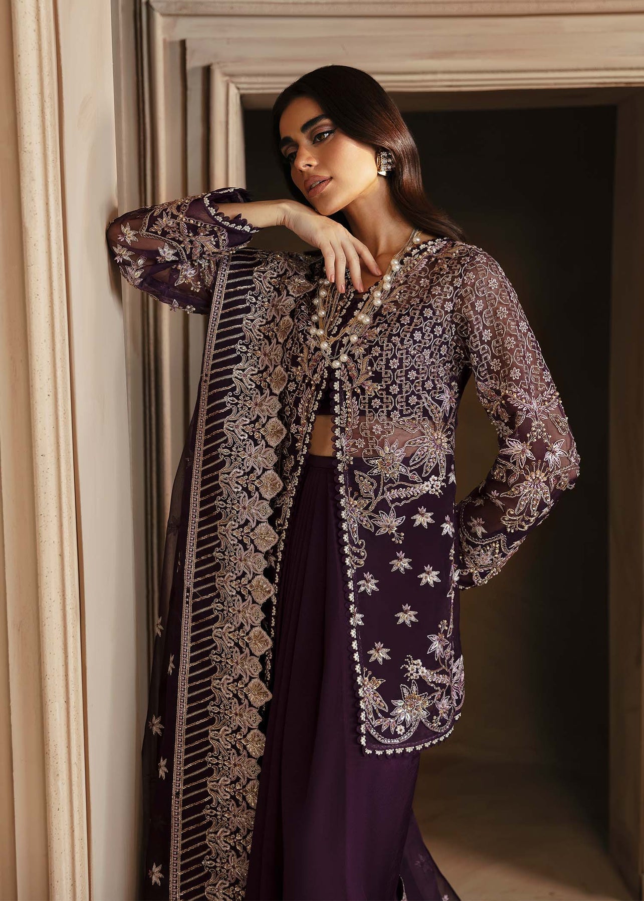 Akbar Aslam | Deewani Wedding Formals | Elowen by Akbar Aslam - Designer Dress - Type: Ladies Clothes - Available at Libayah - 100% Original