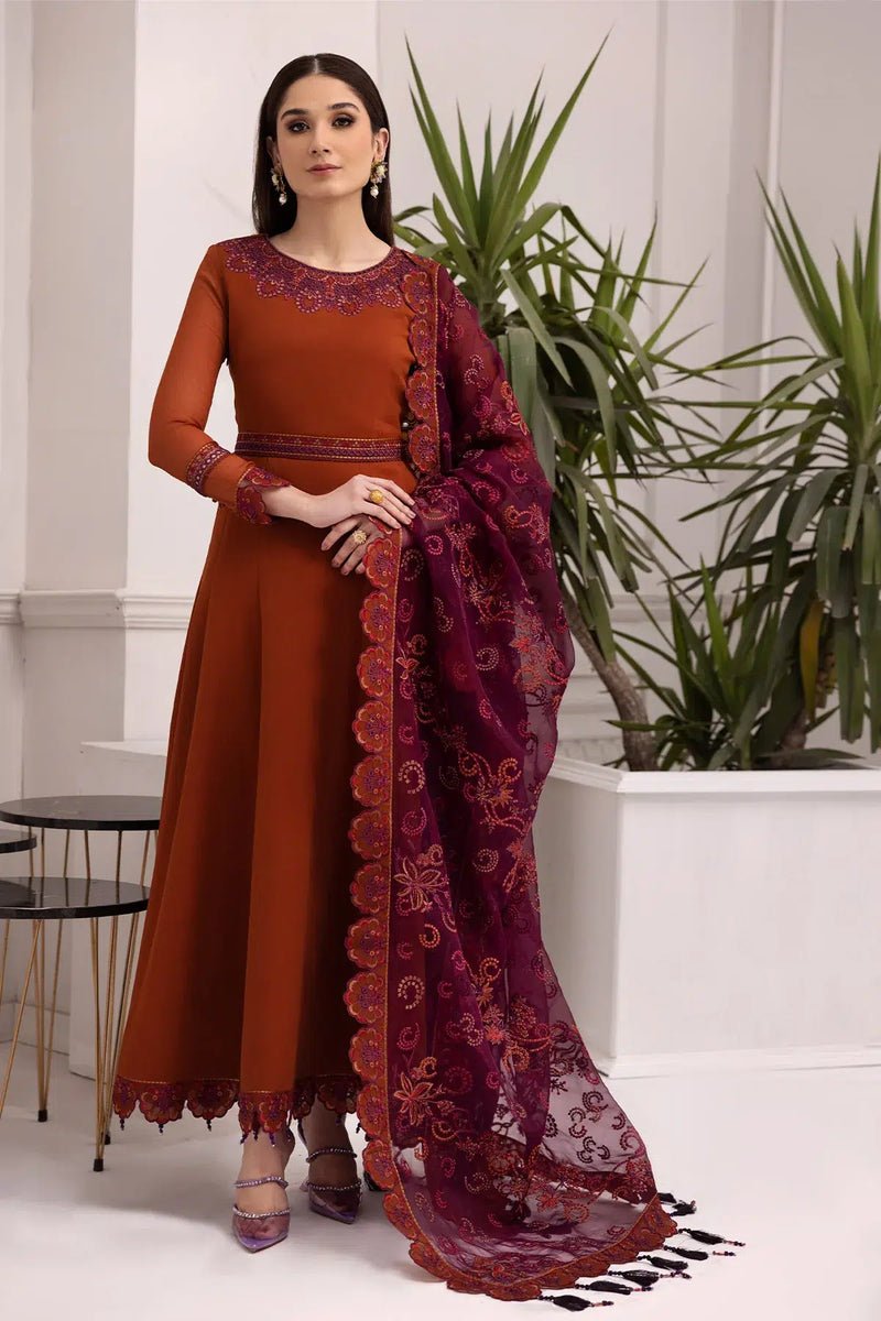 Alizeh | Formals Collection | Rust Dress 3 piece - RTW1011 by Alizeh - Designer Dress - Type: Ladies Clothes - Available at Libayah - 100% Original