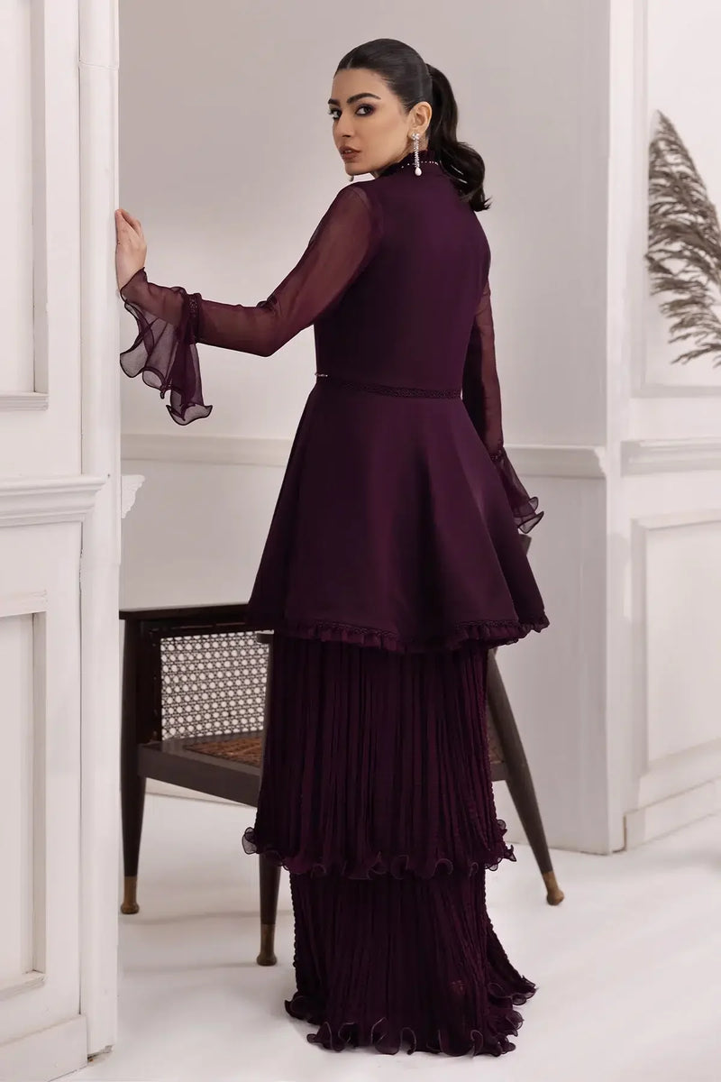 Alizeh | Formals Collection | Purple Frock 2 piece - RTW1001 by Alizeh - Designer Dress - Type: Ladies Clothes - Available at Libayah - 100% Original