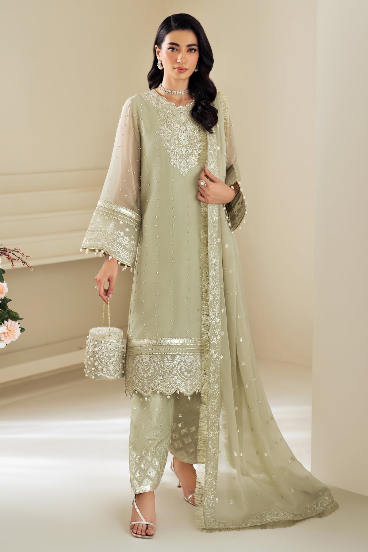Alizeh | Selene Luxury Chiffon Collection 25 | AF-PS-8008-Neo by Alizeh - Designer Dress - Type: Ladies Clothes - Available at Libayah - 100% Original