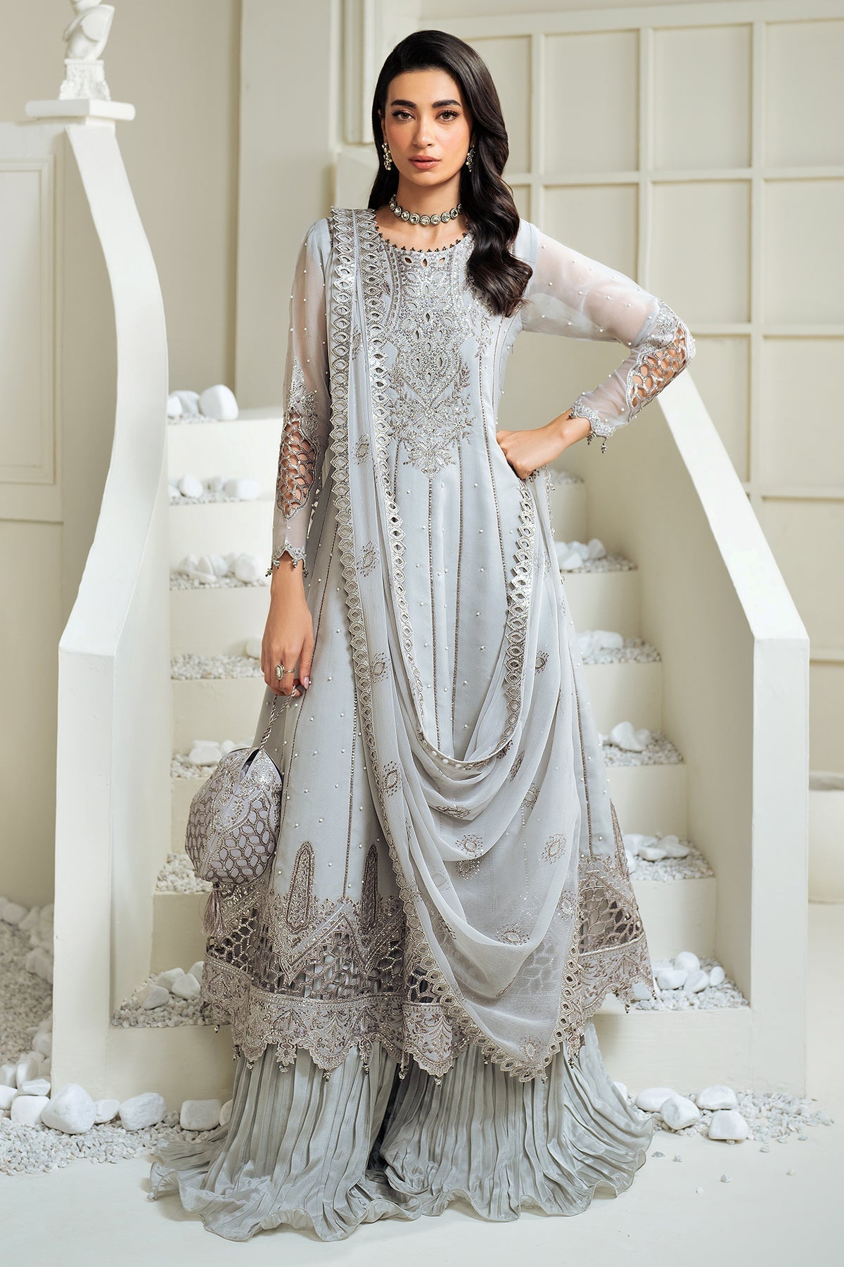 Alizeh | Selene Luxury Chiffon Collection 25 | AF-PS-8002-Luna by Alizeh - Designer Dress - Type: Ladies Clothes - Available at Libayah - 100% Original