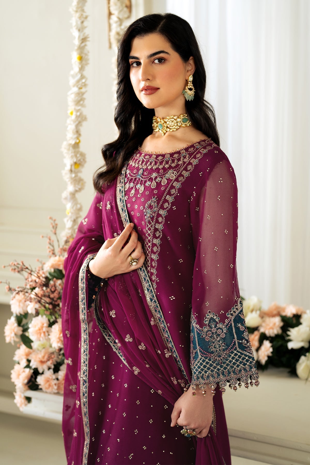 Alizeh | Selene Luxury Chiffon Collection 25 | AF-PS-8001-Rosie by Alizeh - Designer Dress - Type: Ladies Clothes - Available at Libayah - 100% Original