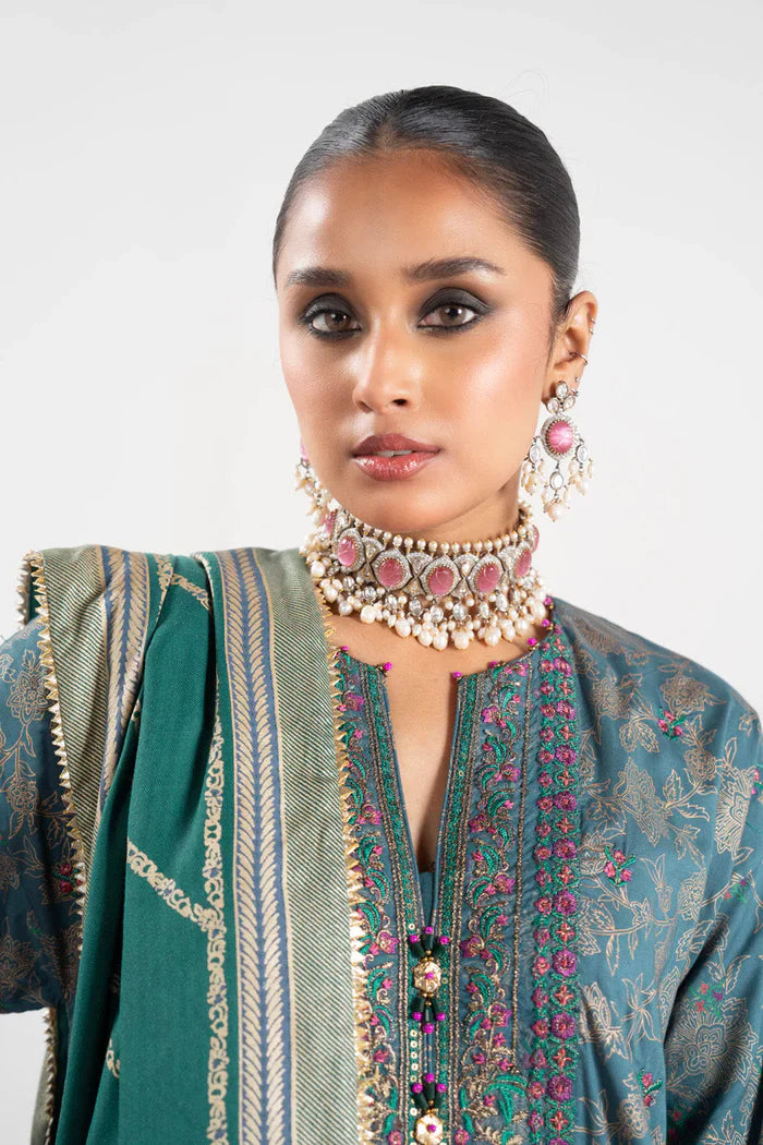 Alkaram | Festive Collection | FC-W-28K-23-3-Bluish Grey by Alkaram - Designer Dress - Type: Ladies Clothes - Available at Libayah - 100% Original