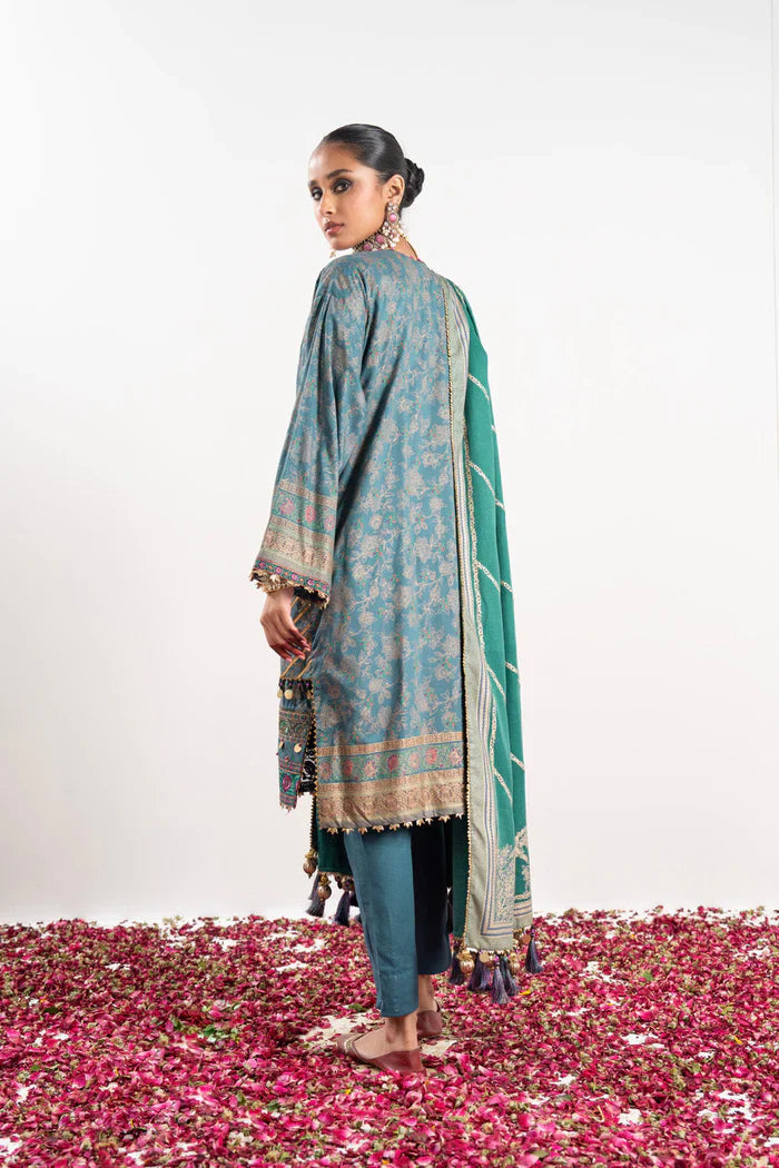 Alkaram | Festive Collection | FC-W-28K-23-3-Bluish Grey by Alkaram - Designer Dress - Type: Ladies Clothes - Available at Libayah - 100% Original