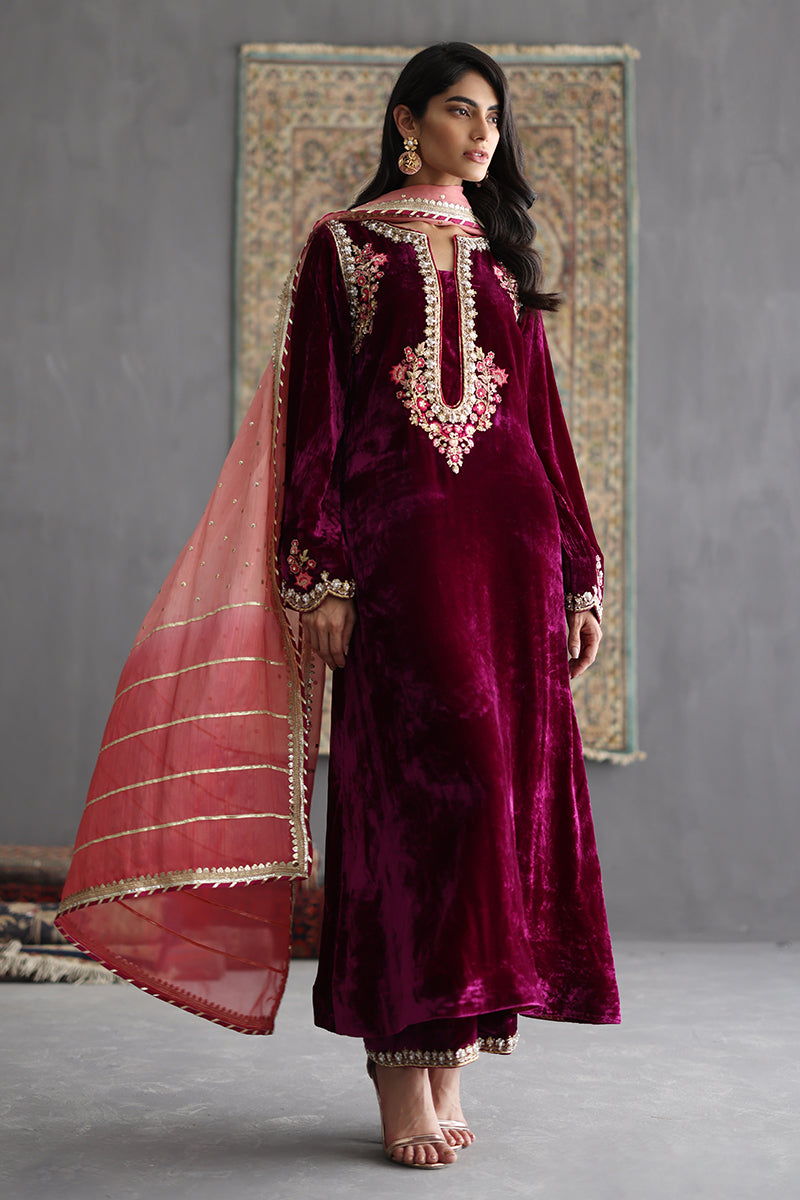 Sana Abbas | Velvet Formals | AMETHYST by Sana Abbas - Designer Dress - Type: Ladies Clothes - Available at Libayah - 100% Original