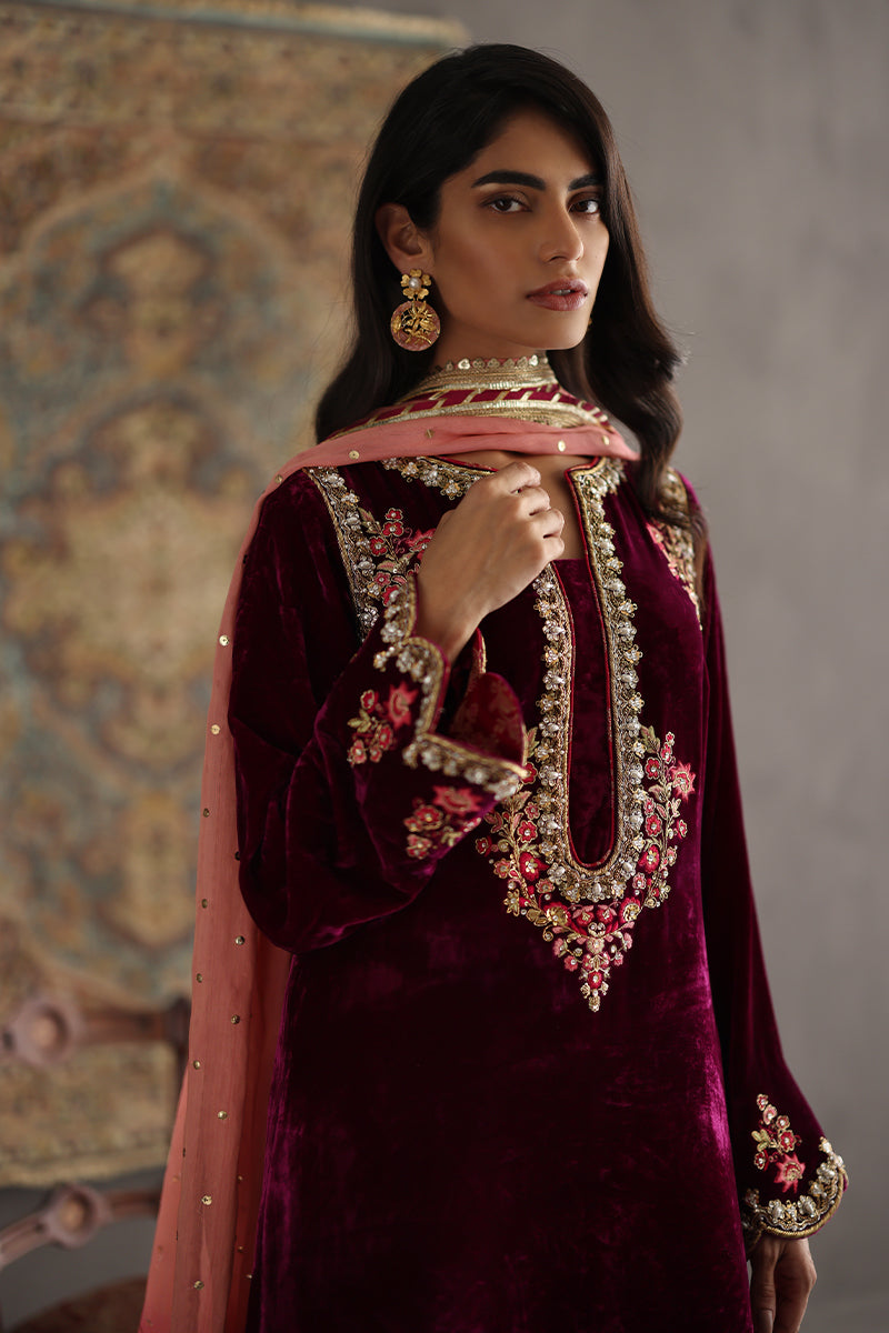 Sana Abbas | Velvet Formals | AMETHYST by Sana Abbas - Designer Dress - Type: Ladies Clothes - Available at Libayah - 100% Original