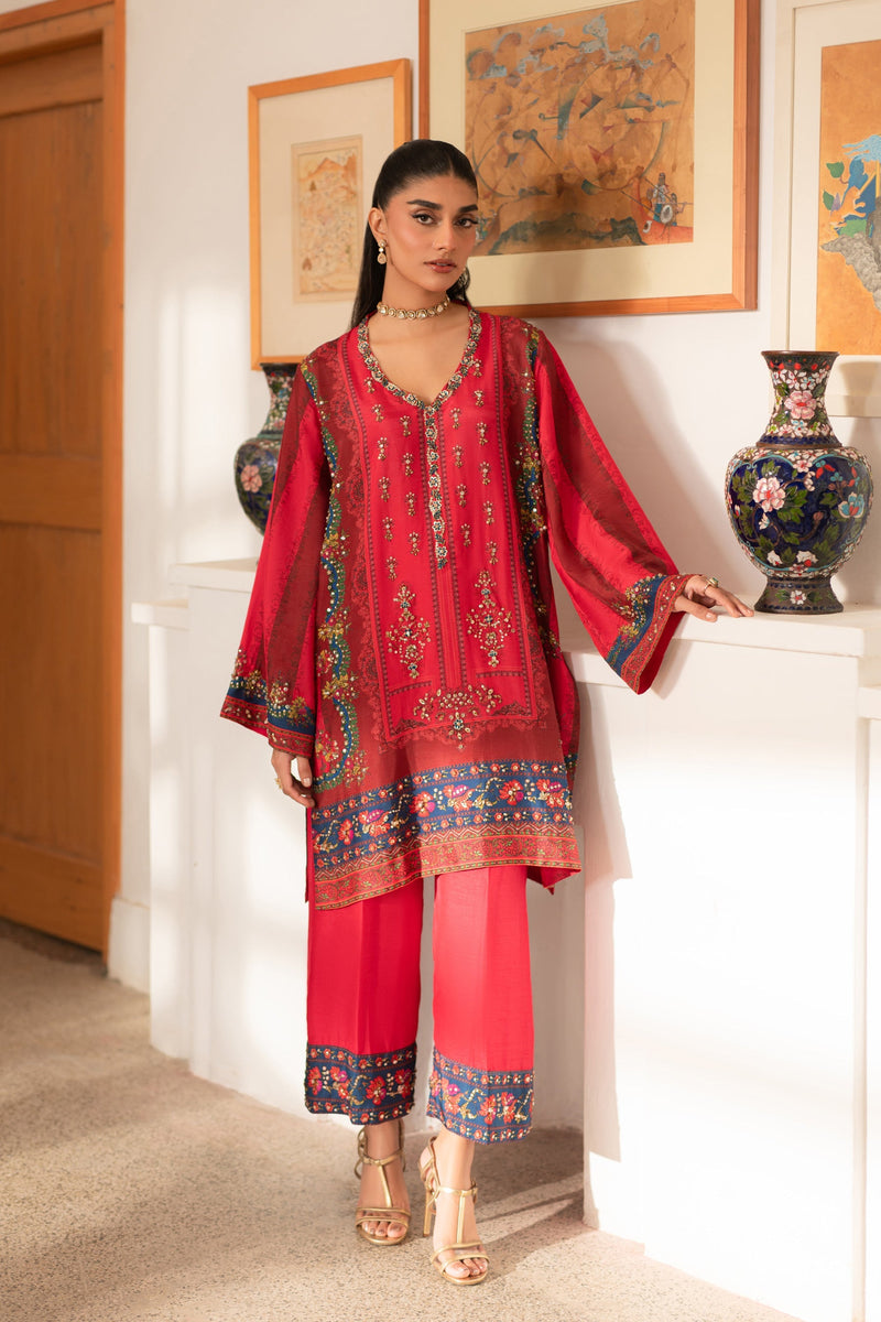 Ammara Khan | Ronaq Luxury Formals | Hottie Co-ord Set (D-01) by Ammara Khan - Designer Dress - Type: Ladies Clothes - Available at Libayah - 100% Original