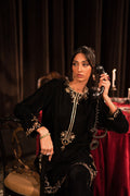 Ammara Khan | Rendezvous Velvet | Mukesh Black Set (D-02) by Ammara Khan - Designer Dress - Type: Ladies Clothes - Available at Libayah - 100% Original