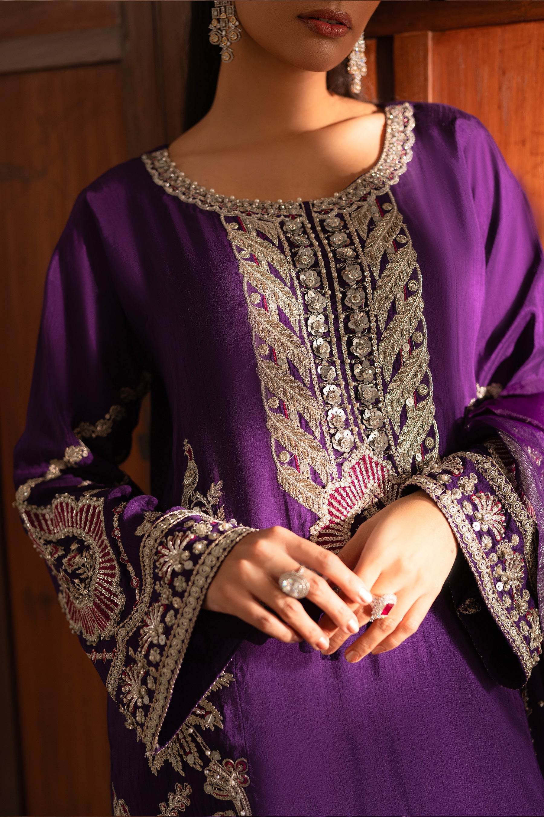 Ammara Khan | Ronaq Luxury Formals | Luxe Kurta Shalwar Set (D-08) by Ammara Khan - Designer Dress - Type: Ladies Clothes - Available at Libayah - 100% Original
