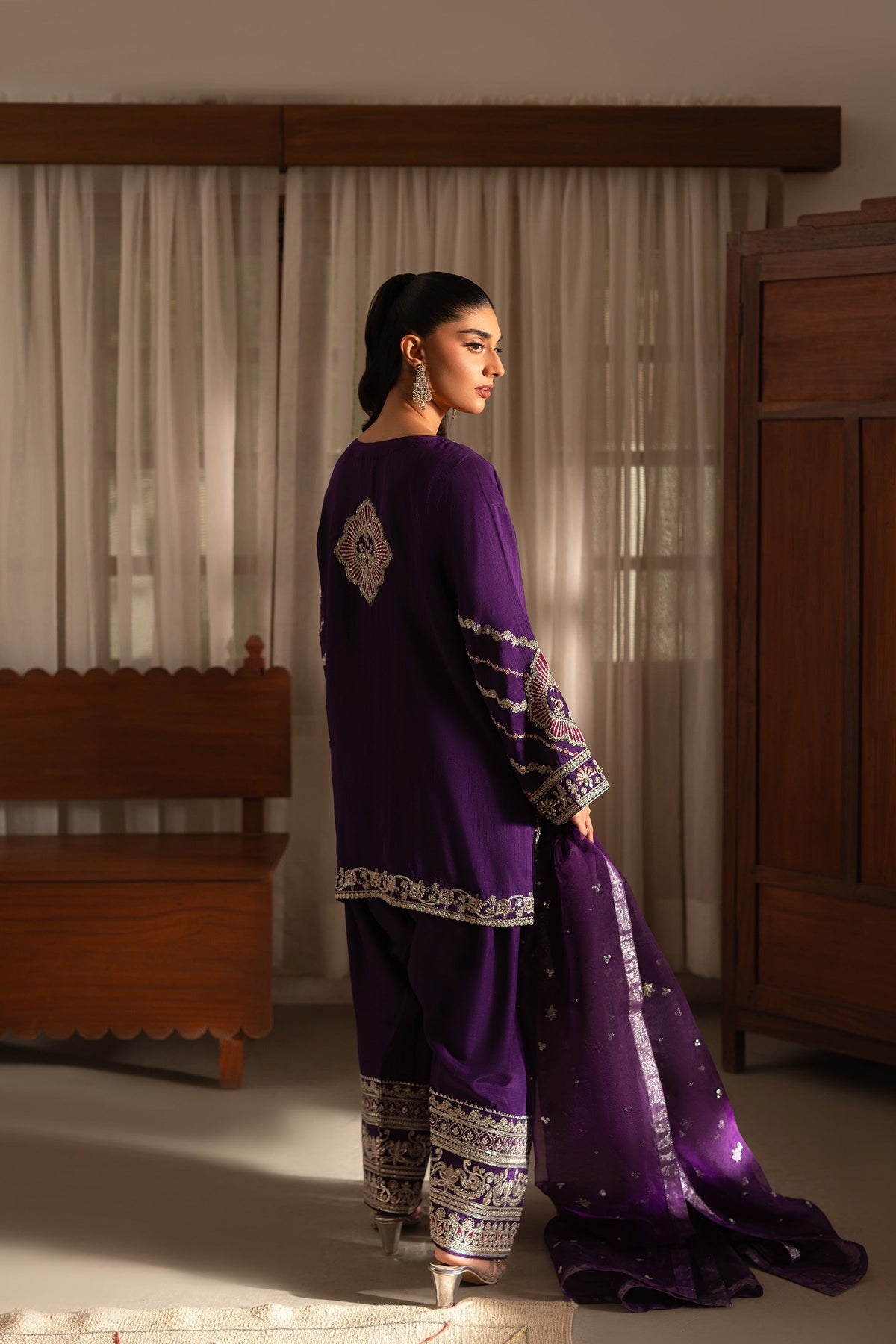 Ammara Khan | Ronaq Luxury Formals | Luxe Kurta Shalwar Set (D-08) by Ammara Khan - Designer Dress - Type: Ladies Clothes - Available at Libayah - 100% Original