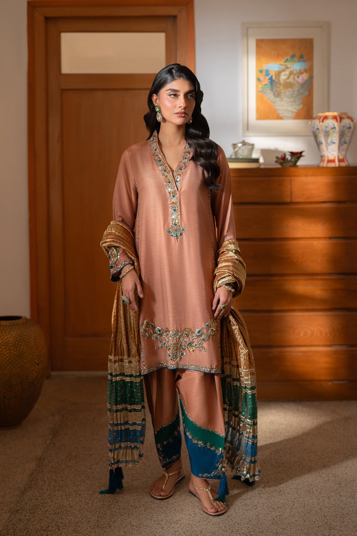 Ammara Khan | Ronaq Luxury Formals | Classic Mukesh Beauty Set (D-09) by Ammara Khan - Designer Dress - Type: Ladies Clothes - Available at Libayah - 100% Original