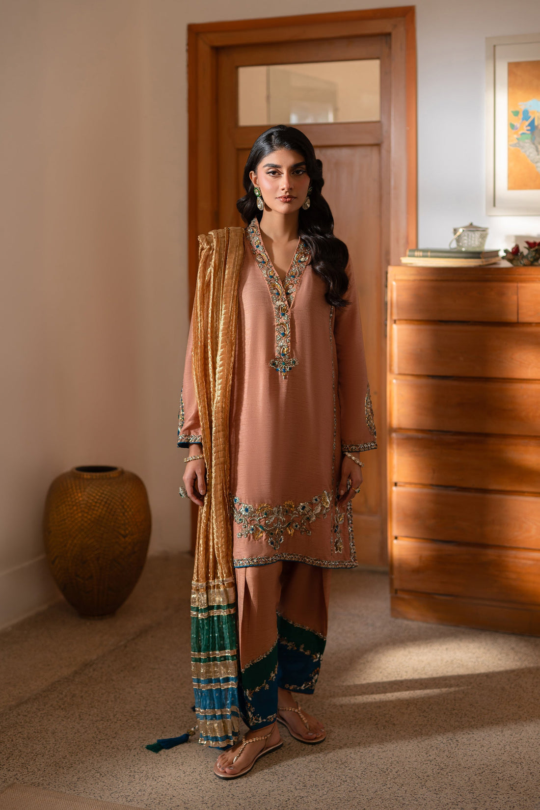 Ammara Khan | Ronaq Luxury Formals | Classic Mukesh Beauty Set (D-09) by Ammara Khan - Designer Dress - Type: Ladies Clothes - Available at Libayah - 100% Original