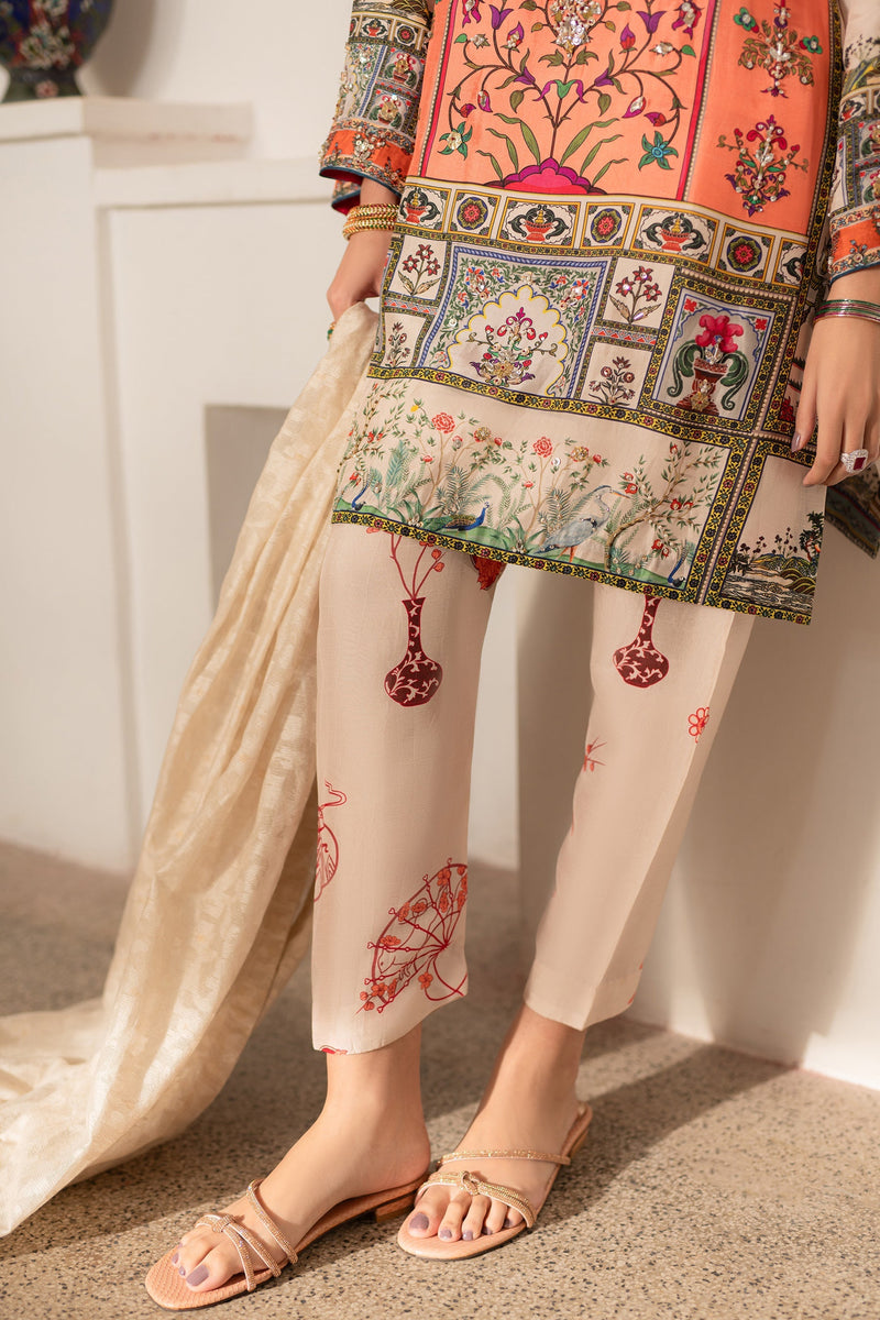 Ammara Khan | Ronaq Luxury Formals | Modern Mughal Kurta Shalwar Set (D-02) by Ammara Khan - Designer Dress - Type: Ladies Clothes - Available at Libayah - 100% Original