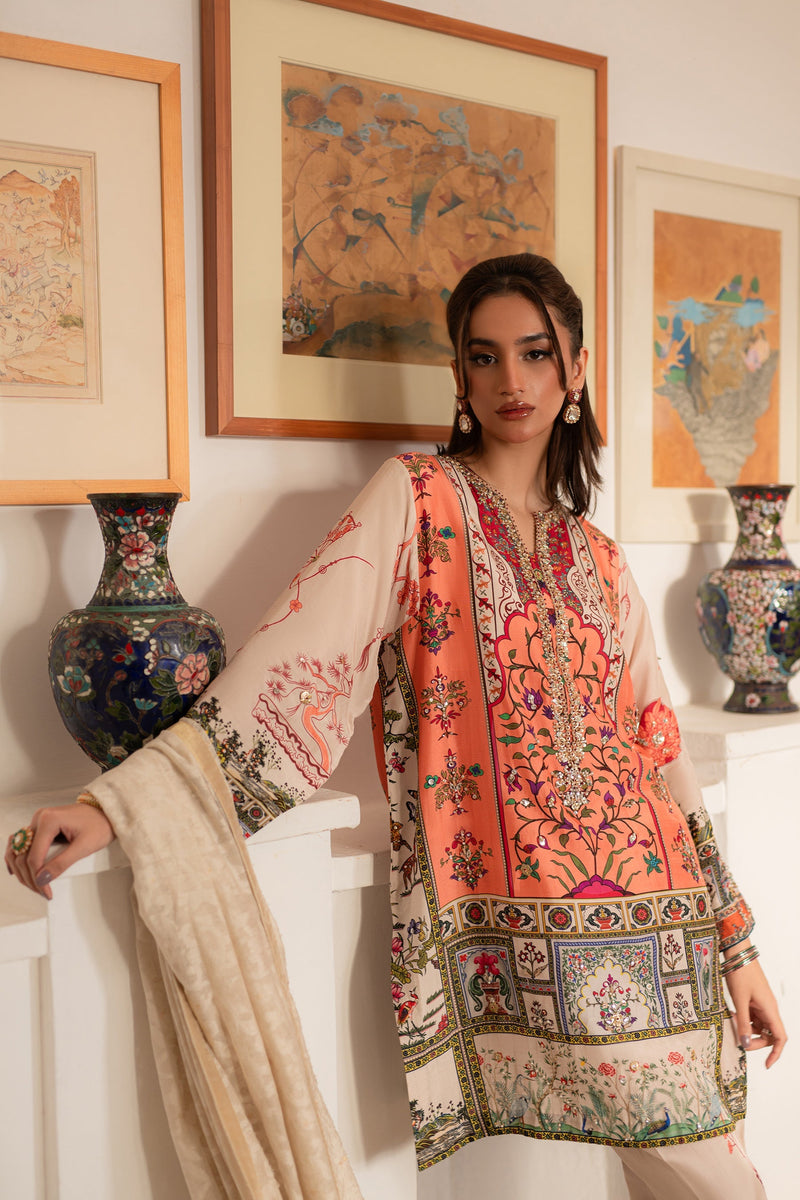 Ammara Khan | Ronaq Luxury Formals | Modern Mughal Kurta Shalwar Set (D-02) by Ammara Khan - Designer Dress - Type: Ladies Clothes - Available at Libayah - 100% Original