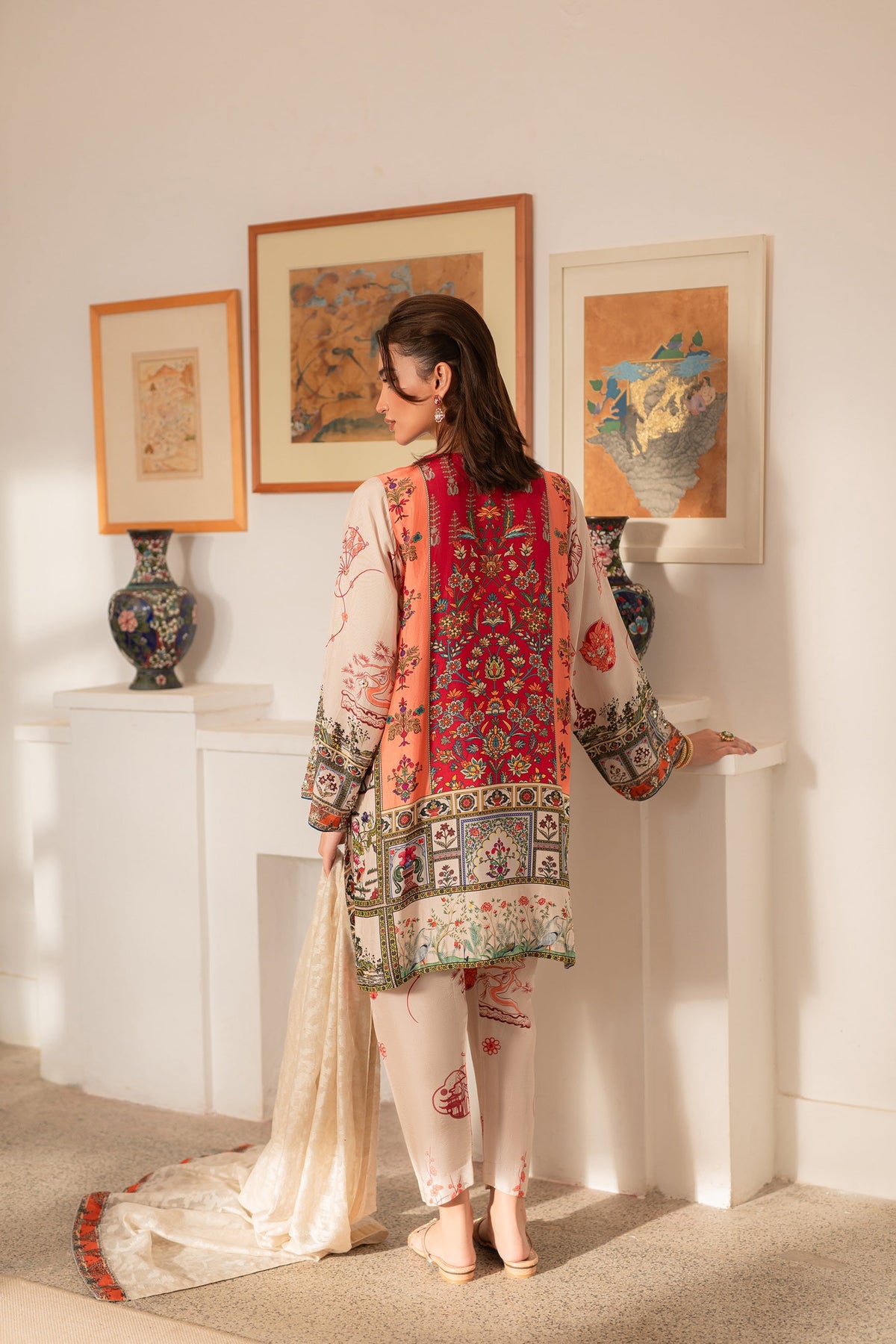 Ammara Khan | Ronaq Luxury Formals | Modern Mughal Kurta Shalwar Set (D-02) by Ammara Khan - Designer Dress - Type: Ladies Clothes - Available at Libayah - 100% Original
