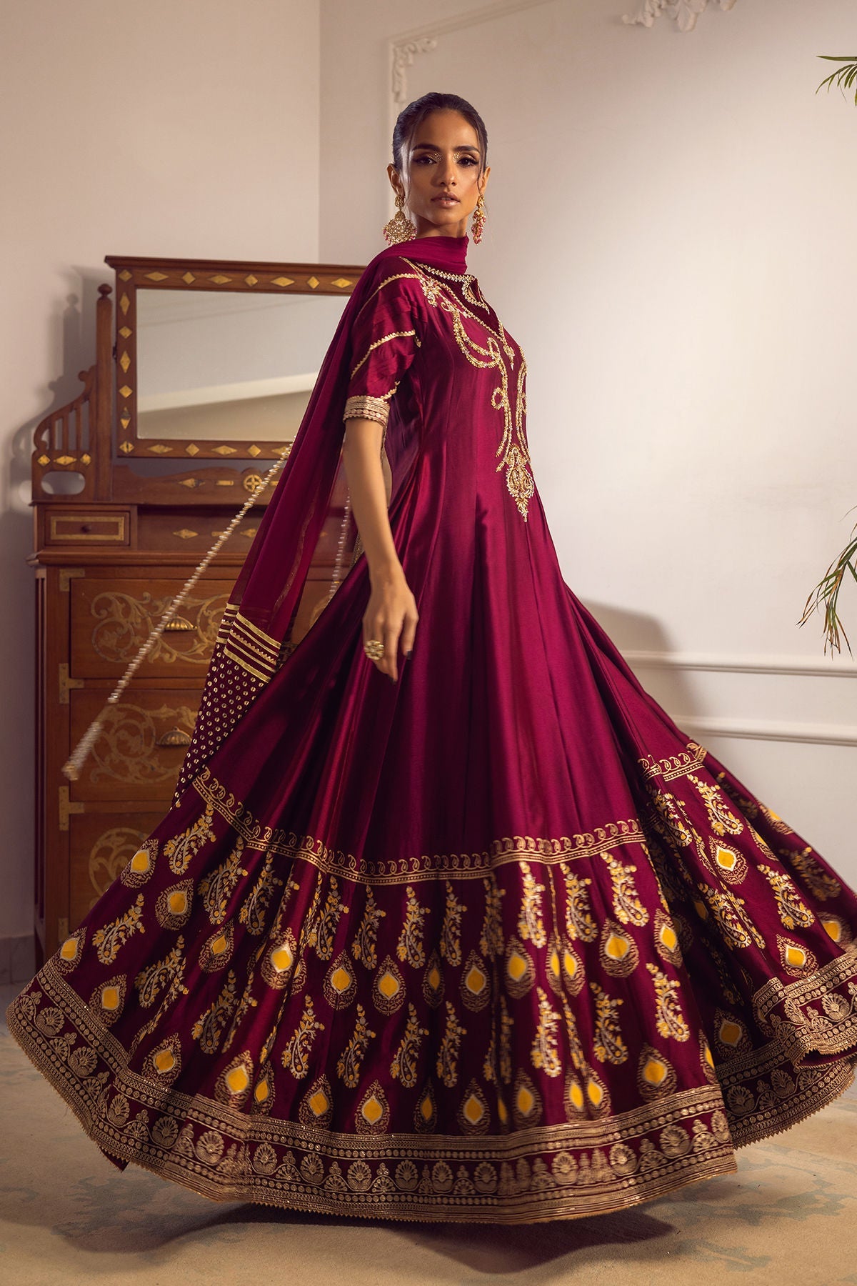 Annus Abrar | Melia Luxe Formals | Gulsheen Kalidar by Annus Abrar - Designer Dress - Type: Ladies Clothes - Available at Libayah - 100% Original