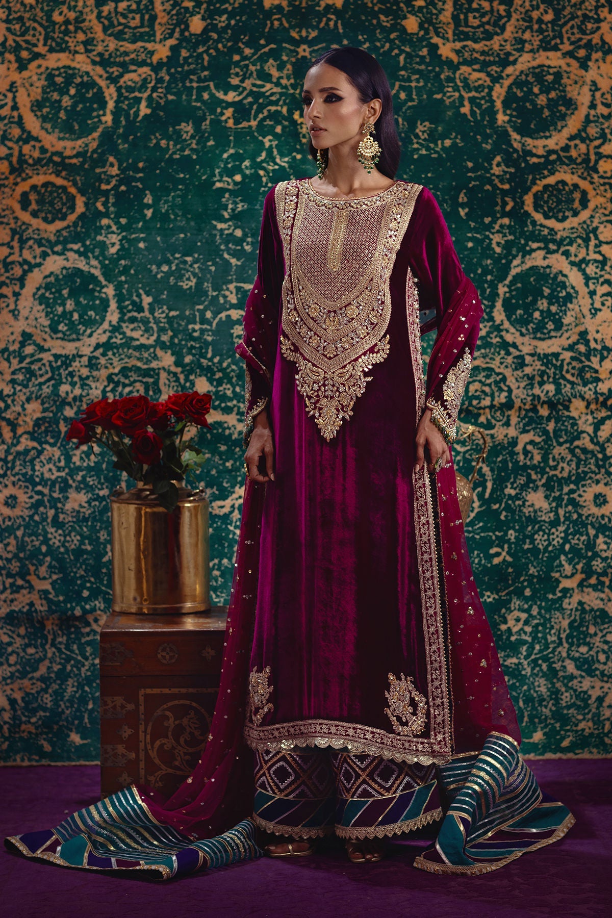 Annus Abrar | Mirha Winter Velour | Ezra by Annus Abrar - Designer Dress - Type: Ladies Clothes - Available at Libayah - 100% Original