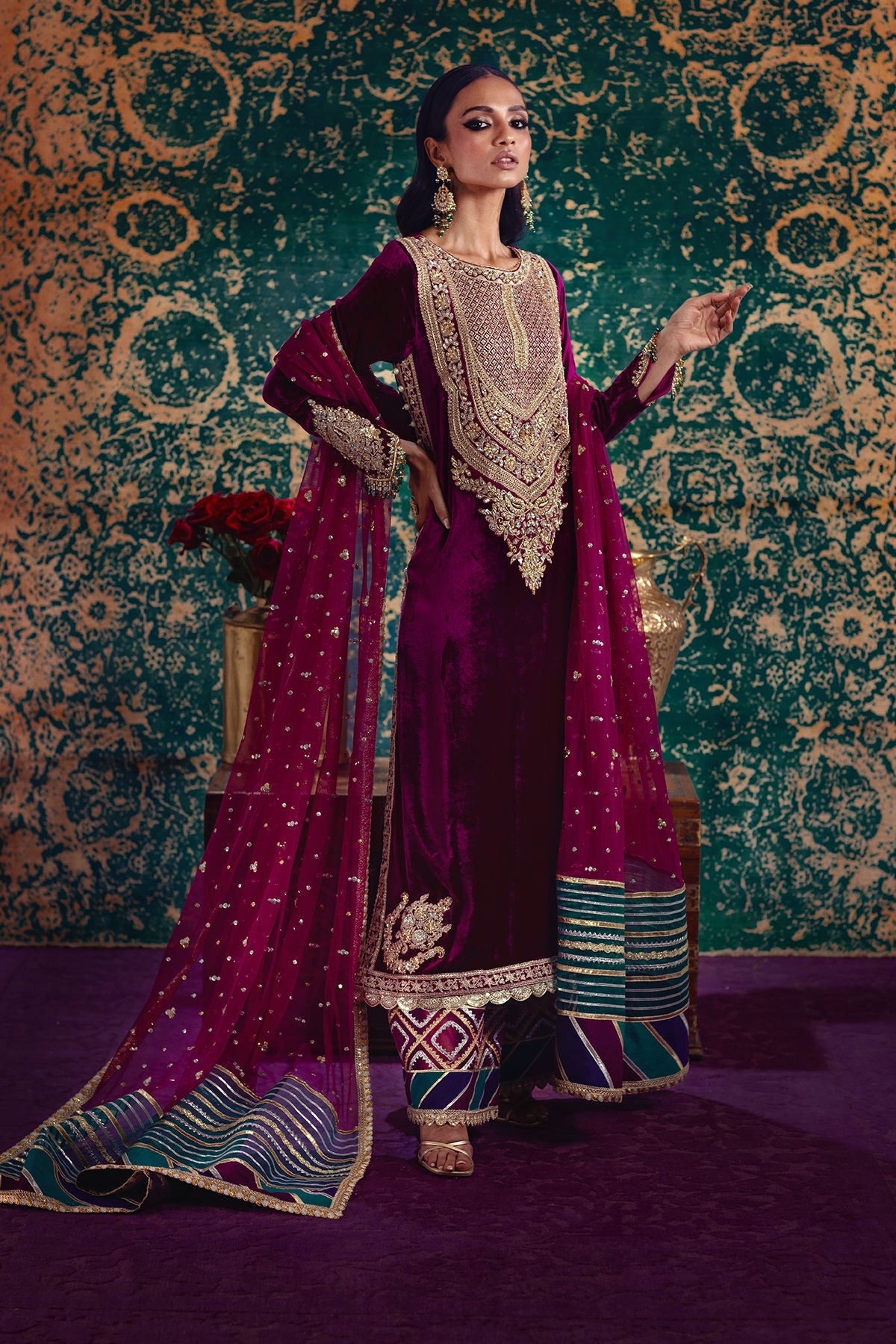 Annus Abrar | Mirha Winter Velour | Ezra by Annus Abrar - Designer Dress - Type: Ladies Clothes - Available at Libayah - 100% Original