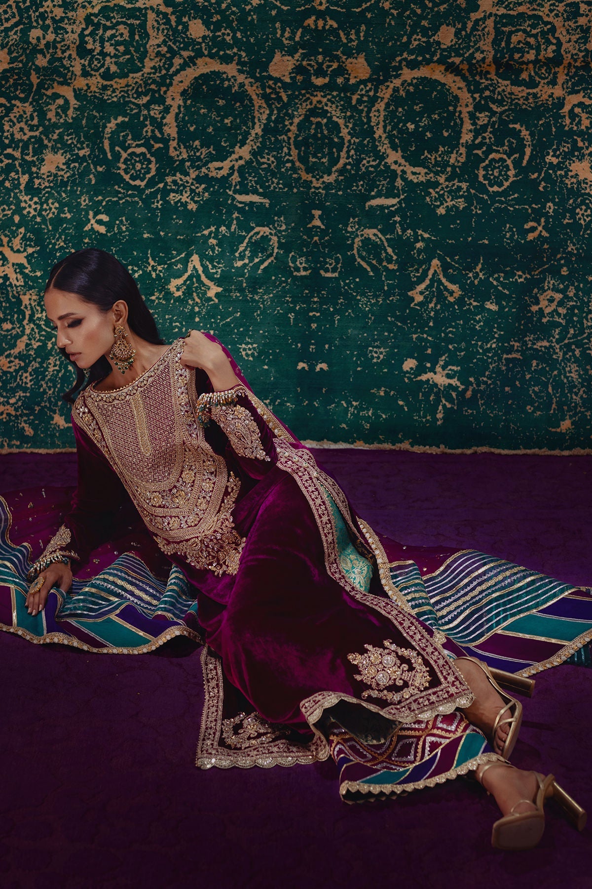 Annus Abrar | Mirha Winter Velour | Ezra by Annus Abrar - Designer Dress - Type: Ladies Clothes - Available at Libayah - 100% Original