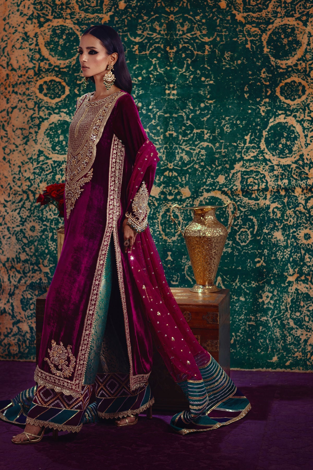 Annus Abrar | Mirha Winter Velour | Ezra by Annus Abrar - Designer Dress - Type: Ladies Clothes - Available at Libayah - 100% Original