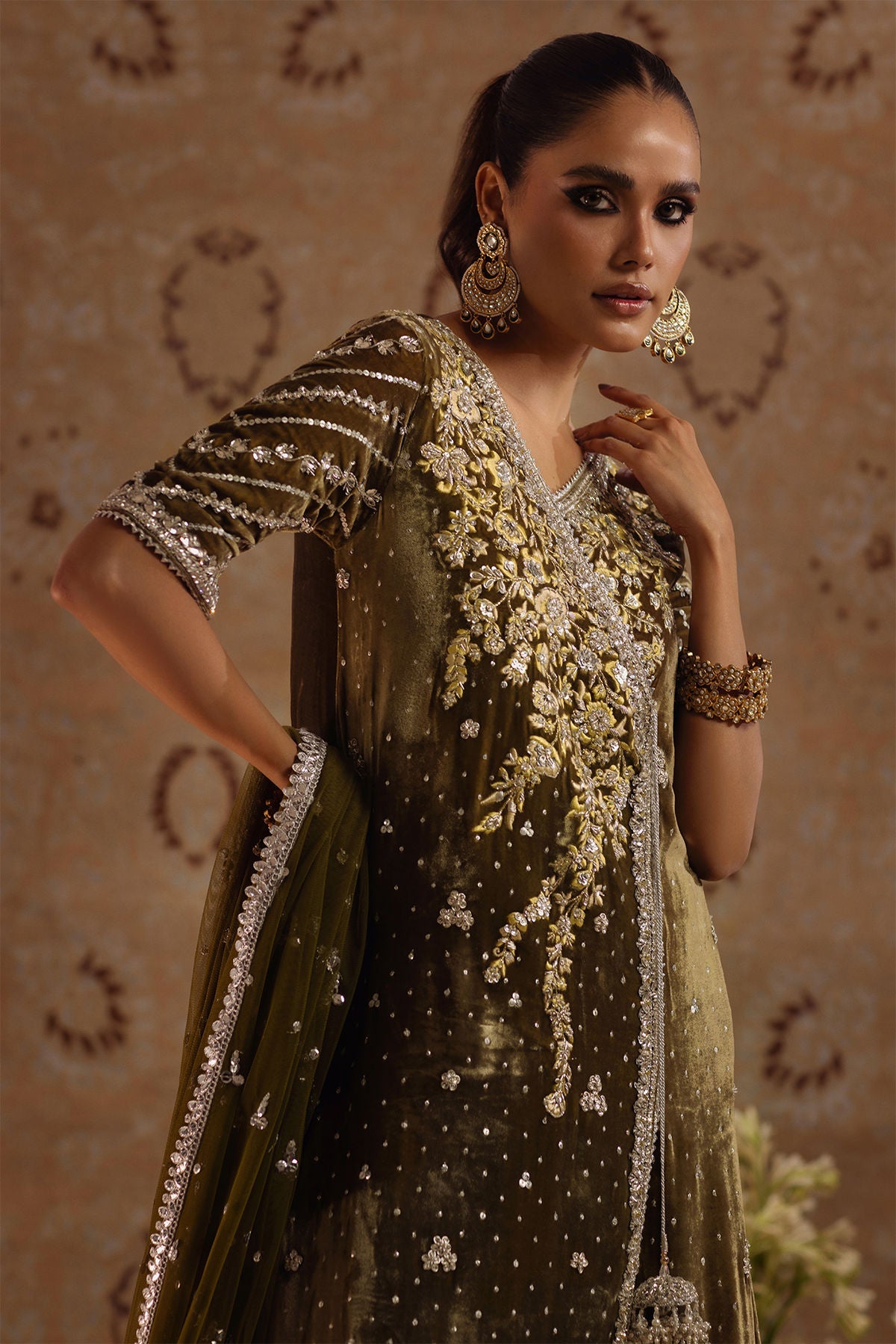 Annus Abrar | Mirha Winter Velour | Emur by Annus Abrar - Designer Dress - Type: Ladies Clothes - Available at Libayah - 100% Original