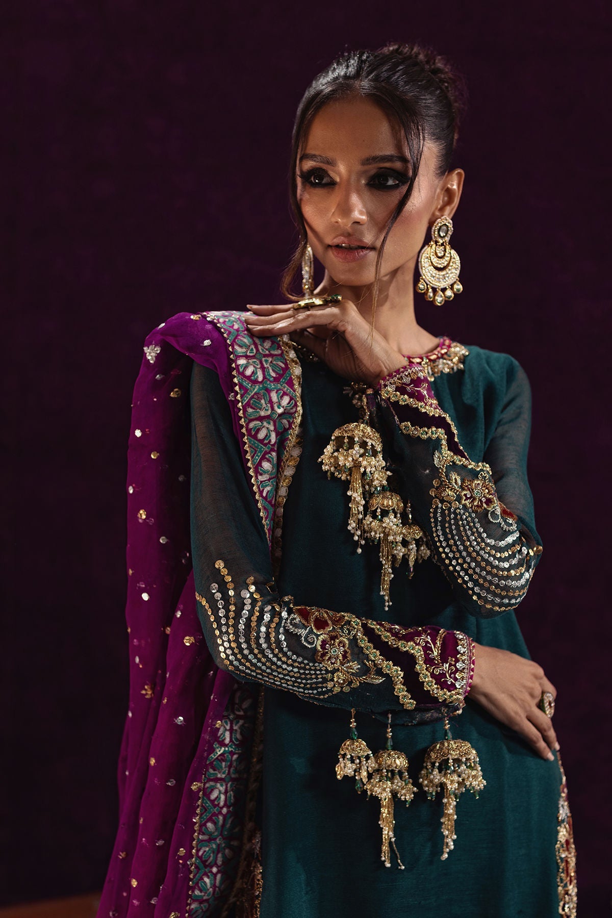 Annus Abrar | Mirha Winter Velour | Lila by Annus Abrar - Designer Dress - Type: Ladies Clothes - Available at Libayah - 100% Original