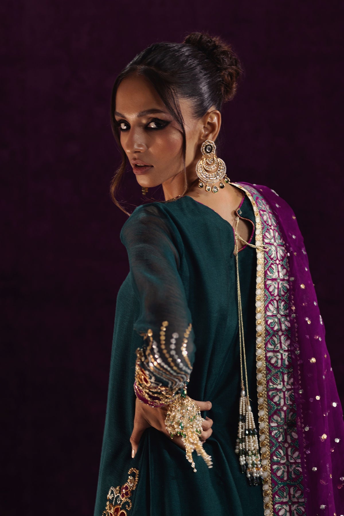 Annus Abrar | Mirha Winter Velour | Lila by Annus Abrar - Designer Dress - Type: Ladies Clothes - Available at Libayah - 100% Original