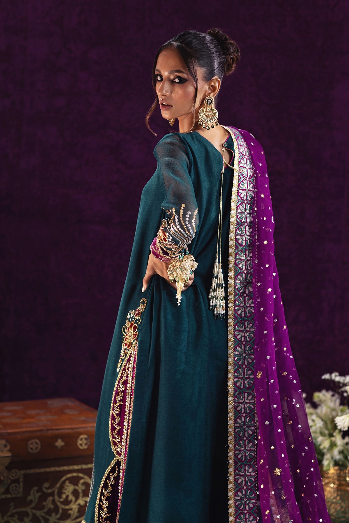 Annus Abrar | Mirha Winter Velour | Lila by Annus Abrar - Designer Dress - Type: Ladies Clothes - Available at Libayah - 100% Original